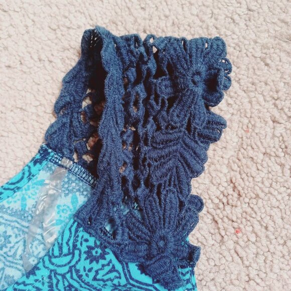 Faded Glory Weave Shoulder Strap Tank Top Women Sz S Sleeveless Totem Crew Neck - Picture 4 of 6